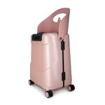 MiaMily Patented Design Carry On Luggage Travel Suitcase with Seat for Kids and Adults, 360° Degree Swivel Wheels, 19 Inch, Dusty Pink, Jeden Rozmiar, Carry on Luggage With Seat and Swivel Wheels