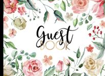 Guest Book: GORGEOUS Watercolor (Pink And Gold) Boho Chic With Gold Text And Floral Cover, Rustic Guestbook For Wedding, Bridal Shower, Birthday Party, Baby Shower, Events, Sign In Logbook for Retirement Home Visitors, Cabin Rentals or Bed And Breakfast