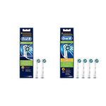 Oral B Cross Action Toothbrush Heads Pack Of 2 Replacement Refills For Electric Rechargeable & Oral B Cross Action Toothbrush Heads Pack Of 4 Replacement Refills For Electric Rechargeable