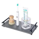 Sink Caddy Instant Dry Sink Organizer Drying Stone Bathroom Tray 5.9" Wider Kitchen Sink Countertop Organizer Soak Up Water Quickly Sink Tray Diatomaceous Earth Sink Caddy for Soap Dispenser, Sponge