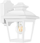 FUDESY Outdoor Wall Lantern, Exterior Waterproof Porch Light, Plastic Material Wall Sconce Light Fixture for Front Door, Garage, Patio, White, FDS746E26W (Bulb Included)