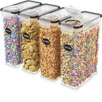 GRANZ Airtight Food Storage Container Pack Of 4 | Food Storage Container with lid | Kitchen storage & Food Container Set | Cereal & Dry Food Storage Containers for Sugar,Flour etc.