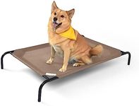 Coolaroo The Original Cooling Elevated Pet Bed, Raised Breathable Washable Indoor and Outdoor Pet Cot, Large, Nutmeg