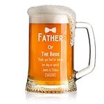 ukgiftstoreonline Personalised Father of The Bride Beer Tankard Glass Gift