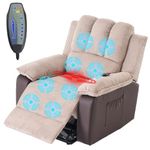 VIOLHEDO Electric Recliner Chair, Comfort Velvet Recliner Armchair with Massage for Relaxing Velvet Recliner Sofa Ergonomic Home Livingroom Chair