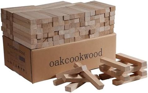 OakCookWood White Oak Wood Splits 6 Inch – Kiln Dried Cooking Firewood for Mid-Size Pizza Ovens, Solo Stove Bonfire, BBQ Grills & Smokers – Versatile Hardwood Fuel – 19 LB Box
