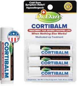 Dr. Dan's Cortibalm -3 Pack -for Dry Cracked Lips - Healing Lip Balm for Severely Chapped Lips- Designed for Men, Women and Children