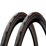 Continental Pair of Grand Prix 5000 S TR Tire 700x25c Tubeless Fold Black/Coffee