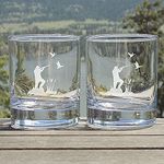 Duck Hunting Accessories for Men, Fathers Day Gifts for Hunters, Set of Two 10oz Engraved Whiskey Glasses