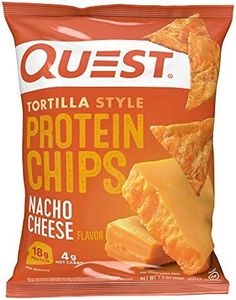 Quest Nutrition Nacho Cheese Tortilla Style Protein Chips, 18g Protein, 4g Net Carb, Low Carb, Gluten Free, 1.1 oz (Pack of 12)