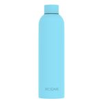 Rioware® Luxury Insulated Stainless Steel Rubber Coated Water Bottle 24 Hours Hot And Cold for School,Office,Gym, Sports, Hiking, Trek, Travel for Men, Women,Girls, Boys and Kids 750ml-Blizzard Blue