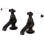 Kingston Brass KS3205PL Restoration Basin Faucet Porcelain Lever Handle, Oil-Rubbed Bronze