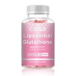 Liposomal Glutathione Supplement- Pure L Glutathione Gummies with Vitamin C & Collagen- Immune Support, Anti Aging Organic Glutathione Supplement for Women & Men- 60 Gummies