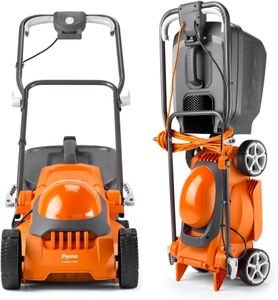 Flymo EasiStore 300R Electric Rotary Lawn Mower – 30cm, 30L, Rear Roller