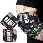 STEIGEN FITNESS BEAST MODE Elbow Wraps for Weightlifting Elbow Support For Gym Elbow Straps for Weight Lifting GYM Training. (Camo Green)