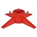 GMUK Home & Garden Products Modern Christmas Tree Stand/Base Holder With Reservoir - Latest Extra Sturdy Design & Assembled In Minutes (Red)