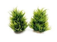 BEGONDIS 2Pcs Aquarium Decorations Fish Tank Artificial Water Plants Made of Soft Plastic, Good for All Fish & Pets (Green)