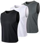 MEETYOO Men's T3 Vest, Black+Gery+W