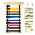 SUMNACON 10 Belts Bamboo Martial Arts Belt Holder, Karate Taekwondo Belt Organizer Wall Martial Arts Belt Display Rack Belt Medal Display Holder for Martial Arts Karate Taekwondo Learners (No Belts)