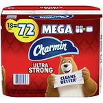 Charmin Ultra-Strong 2-Ply Toilet Paper, 264 Sheets Per Roll, Pack Of 18 Mega Rolls