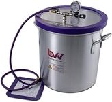 BVV Vacuum Chamber (10 Gallon) - High Strength & Durable Aluminum Vacuum Degassing Chamber Kit with Vacuum Pad, Gauge, HVAC Hose & Air Filter