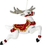 Bucilla Christmas, Set of 6 Festive Reindeer Felt Applique Ornament Kit, Perfect Supplies for DIY Needlepoint Arts and Crafts, 89299E