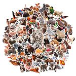 200pcs Realistic Animal Stickers, Waterproof Wildlife Animal Faces Stickers Colorful Wild Animal Stickers Bulk Safari Zoo Stickers for Kids Water Bottle Scrapbook Party Supplies