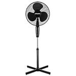 Schallen 16" Electric Oscillating Floor Standing Tall Pedestal Air Cooling Fan (Black)