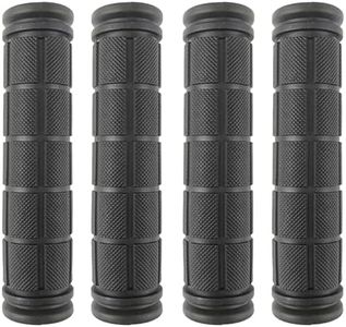 Kasteco 2 Pairs Bicycle Handle Bar Grips Mushroom Grips for BMX/MTB/Road Mountain/Boys and Girls Kids Bikes, Black