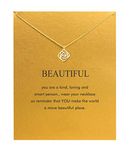 Baydurcan Friendship Anchor Compass Necklace Good Luck Elephant Pendant Chain Necklace with Message Card Gift Card, Metal, No Gemstone