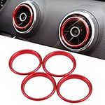 4pcs Car Auto AC Air Condition Vent Outlet Decoration Ring Cover Trim for Audi A3 8V New