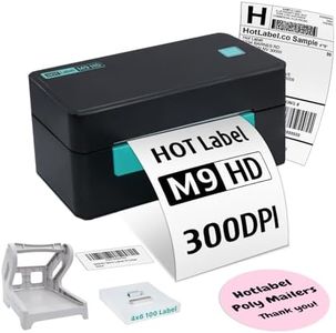 Hotlabel Thermal Label Printer 300DPI Shipping Label Printer, 4x6 Thermal Printer for Shipping Packages, Compatible with Windows, Mac, Amazon, Aupost, UPS, Shopify with 100pcs 100 * 150mm Label