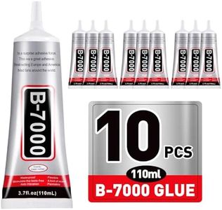 10 PCS 110ml B7000 Clear Glue With Precision Tip for Rhinestones, Craft, Shoe, Fabric, Jewelry Making, DIY, Makeup, Nail Art, Glass