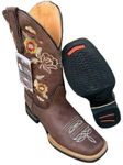 Dona Michi Bota Vaquera de Mujer Womens Western Rodeo Square Toe Cowgirl Leather Boots (numeric_6_point_5)