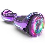 HOVERSTAR Hoverboard All New Version-HS2.0, Chrome Color & Coating Skins Two Wheels Self-Balancing Scooter with Wireless Speaker Playing Music & Led Wheels Flashing Lights