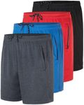 4 Pack: Big & Tall Mens Mesh Knit 5 Inch Gym Heavyweight King Size Short Running Athletic Shorts for Men with Pockets Inseam Basketball Workout Training Summer Tennis Active Sport - Set 8, 3X