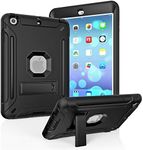 MAKEIT iPad Mini Case, iPad Mini 3 Case, iPad Mini 2 Case, Hybrid Shockproof Protective Silicone Case and Full-Body Rugged Protective Case with Kickstand for iPad Mini 1st Gen, 2nd Gen, 3rd Gen