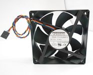 FOXCONN DC Brushless Fan PV123812DSPF 01 P/N NN495 120mm x 38mm, 0.90 A, 12 V, 150 CFM, 4 wire, 5-pin connector