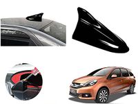 Auto Pearl Shark Fin Antenna Universal Replacement Car Antenna Roof Aerial ABS Material Waterproof Rubber Ring AM FM Radio Signal Compatiable with - Mobilio (Color Black)