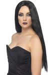 Smiffys Witch Wig, Black 61cm Long, Halloween Fancy Dress Accessory, Witch Dress Up Wigs