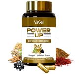 Vagel Original Power-Up Capsules for Men | With Ayurvedic herbs like Shilajit, Swarn Bhasm, Ashwagandha, Safed Musli, Gokshura | Promote Strength, Stamina & Performance | 60 Capsules (60 Capsules)