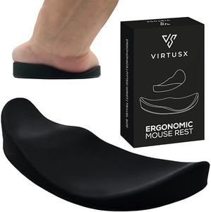 Virtusx Ergonomic Wrist Rest for Mouse, Right-Handed Gliding and Sliding Palm Wrist Support Pad, Carpal Tunnel and Pain Relief, Desk Accessories for Office Work, Gaming, Coding