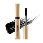 4D Fibre Mascara,Extra Thick Mascara Black Waterproof Volume and Length,Telescopic Mascara,Natural Water Resistant Smudge-Proof Curling, No Clumps Long-Lasting Natural Mini Eye Makeup - 8g (02)