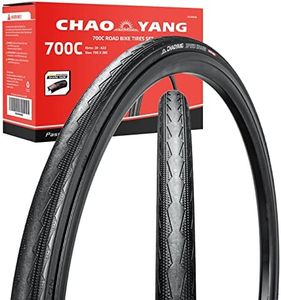 Chao YANG Road Bike Tire Set, Foldable Bicycle Tire Set, Featured with Double Tread Puncture Protection, 700x28C, for On-Road Use & Racing, 2-Pack