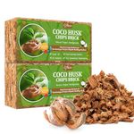 Riare 2 Pack Coco Chips Substrate for Plants High Expansion Coconut Substrate Coco Husk Mulch for Garden Flowers, Herbs, Planting (2)