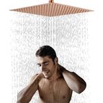 Specule SS-304 Grade Over Head Shower for Bathroom Without Arm (12 Inches, Rosegold)