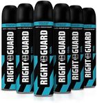 Right Guard Mens Deodorant, Total Defence 5, Cool 48H High-Performance Anti-Perspirant Spray, Multipack 6 x 250 ml