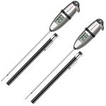 ThermoPro TP02S Meat Thermometer with Digital Probe for Instant Read Cooking Thermometer for Kitchen Smoker Grill BBQ Water Milk Jam Hot Beverage Thermometer Probe, 2 Pack