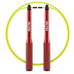 Skipping Rope for Crosstraining Fire 2.0 by VELITES | Weighted Speed Rope For Double Unders [Weights Not Included]. Also for Fitness Boxing and MMA