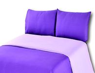 Tache Home Fashion DC32PC-PPC 2-3 Piece Reversible Duvet Cover Set, California King, Purple